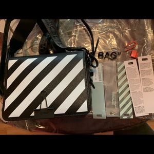Off White Diagonal Stripe Bag
